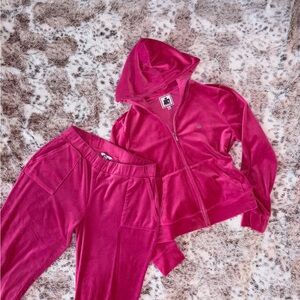Juicy Couture Vibrant Pink Velour Hoodie